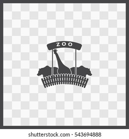 ZOO vector icon. Isolated illustration. Business picture.