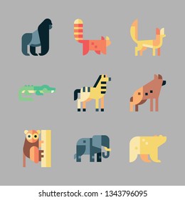zoo vector icon set