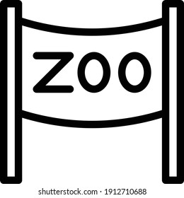 zoo vector thin line icon
