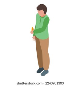 Zoo visitor icon isometric vector. Family park. Safari summer