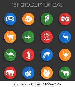 zoo web icons for user interface design