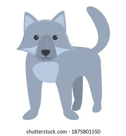 Zoo wolf icon. Cartoon of zoo wolf vector icon for web design isolated on white background