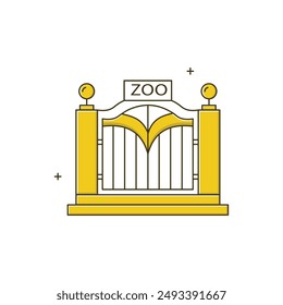 Zoo, Parque Zológico Diseño de iconos de Vector