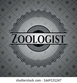 Zoologist dark icon or emblem. Vector Illustration. Detailed.