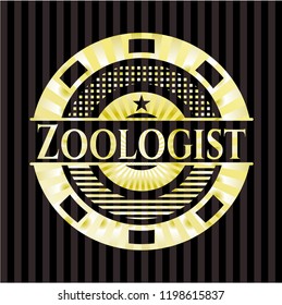 Zoologist gold emblem or badge