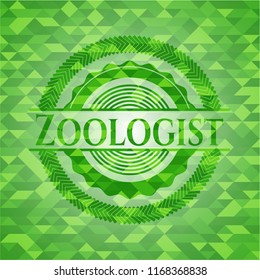 Zoologist green mosaic emblem