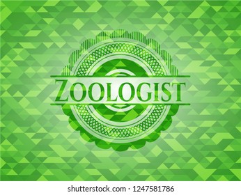 Zoologist green mosaic emblem