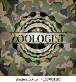 Zoologist on camo pattern