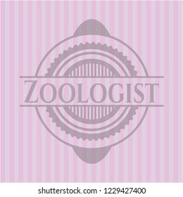 Zoologist pink emblem