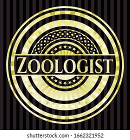 Zoologist shiny badge. Vector Illustration. Detailed.