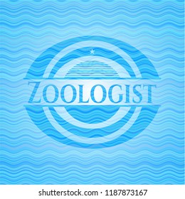 Zoologist water representation style badge.