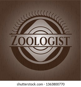 Zoologist wood emblem. Vintage.