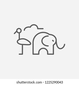 Zoology icon line symbol. Isolated vector illustration of  icon sign concept for your web site mobile app logo UI design.
