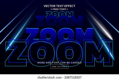 Zoom 3D Editable Text Effect