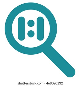 Zoom Actual Scale vector icon. Style is linear flat icon symbol, soft blue color, white background.