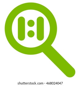 Zoom Actual Scale vector icon. Style is contour flat icon symbol, eco green color, white background.