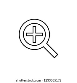 zoom in alt sign icon. Element of navigation sign icon. Thin line icon for website design and development, app development. Premium icon