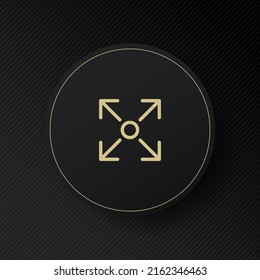 Zoom in arrows line icon. Zoom out, screen, monitor, watch, view, player, viewer, user, computer, phone. Virtual concept. Vector line icon for Business and Advertising.