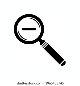 zoom black icon in flat style isolated. magnifying glass Vector Symbol illustration.