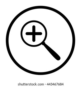 Zoom in  - black vector icon