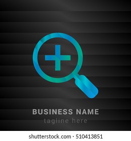 Zoom In Blue,Green and Black silk fashion premium icon / Logo