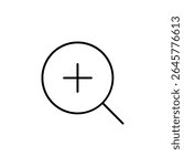 zoom in button icon vector