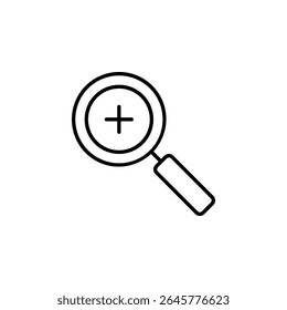 zoom in button icon vector
