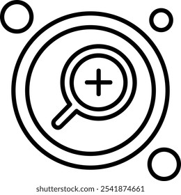 Zoom in Button Vector Icon Design Symbol
