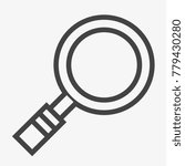 Zoom button vector icon isolated on light grey background