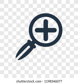 Zoom Button vector icon isolated on transparent background, Zoom Button transparency logo concept