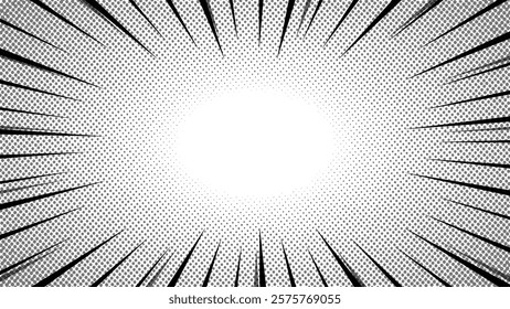 zoom comic black and white background vector 