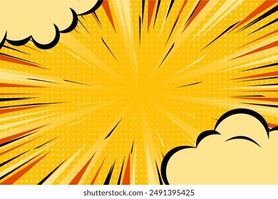 zoom comic yellow background vector free