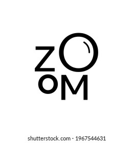 zoom concept on white background. zoom word