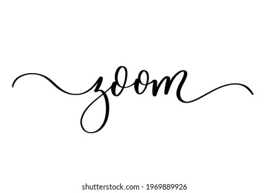 Zoom - Cute hand drawn nursery poster with lettering in scandinavian style