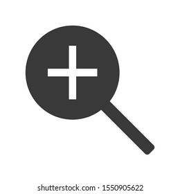 Zoom in or enlarge icon symbol in simple vector style