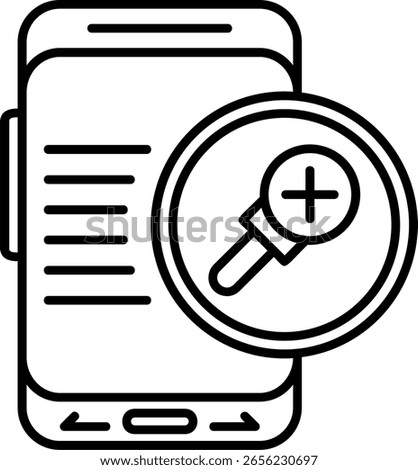 Zoom In Filled Style Icon Design