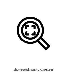 Zoom Fit Area User Interface Outline Icon Logo Vector Illustration

