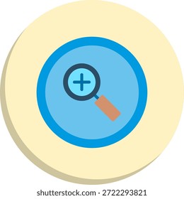 Acercar el icono de estilo de círculo plano