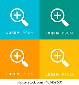 Zoom In Four Color Material Designed Icon / Logo