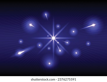 Zoom galaxy. Glowing neon rays. High speed tunnel motion zooming in galaxy. Space background for event, party, carnival, celebration, anniversary concept.