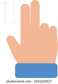 zoom gesture hand Icon Vector FLat Illustration