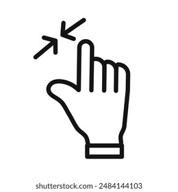 Zoom Gesture icon black and white vector sign