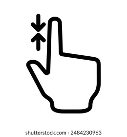 Zoom Gesture icon design in filled and outlined style
