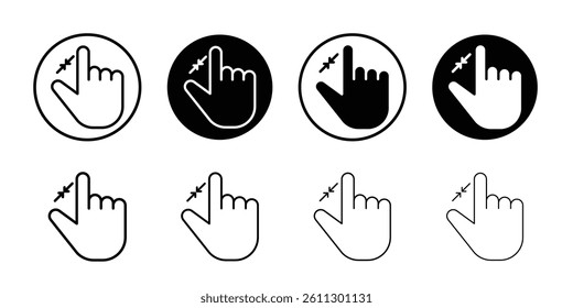Zoom Gesture icon Flat illustration sign