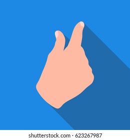 Zoom in gesture icon in flat style isolated on white background. Hand gestures symbol stock vector illustration.
