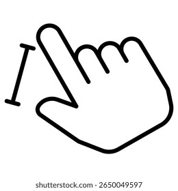 ícone de gesto de zoom ícone fino contorno art logo