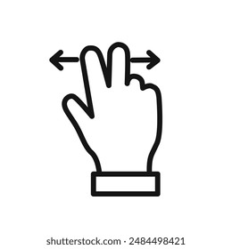 Zoom Gesture icon linear vector graphics sign