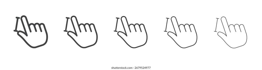 Zoom Icono de gesto simple ilustración símbolo de colección