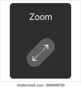 Zoom gesture icon for touch interface smartphone and tablet interaction. Pinch gesture. UI design and UX. User interface and user experience.