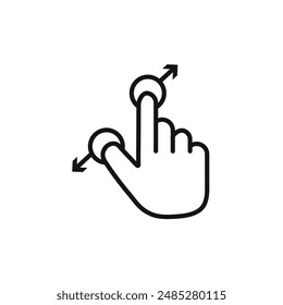 Zoom Gesture icon vector set collection for web